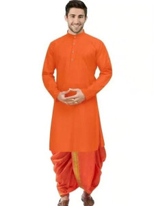 SONBAI Men Kurta Dhoti Set