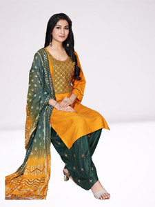 RN Sales Self Design Kurta, Patiala & Dupatta Set