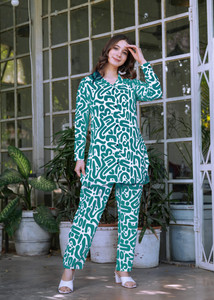 Dinaya Women Ethnic Top Pant Set
