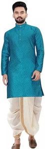 SONBAI Men Kurta Dhoti Set