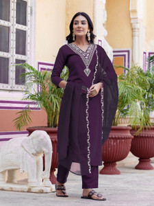 TRAHIMAM Women Kurti Pant Dupatta Set