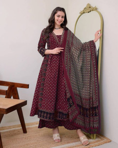 Divastri Women Kurta Palazzo Dupatta Set