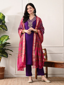 NANU Women Kurta Palazzo Dupatta Set