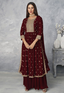 Zero Stitch Women Kurta Palazzo Dupatta Set