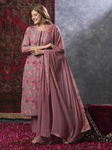 PSCHOICE Women Kurti Pant Dupatta Set