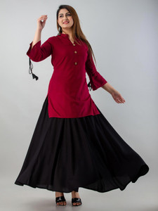 his&her Women Kurta Skirt Set