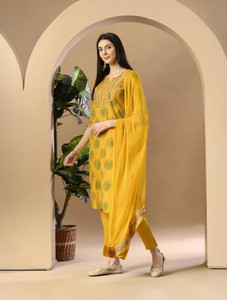 PSCHOICE Women Kurta Pant Dupatta Set