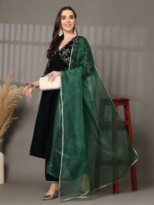 CHIC ELAN Women Kurti Pant Attached Dupatta Set