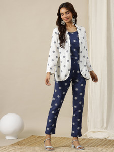 Aurelia Women Ethnic Top Pant Ethnic Jacket Set