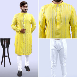 Tibra Collection Men Kurta Pyjama Ethnic Jacket Set