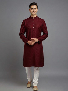 Tibra Collection Men Solid Straight Kurta