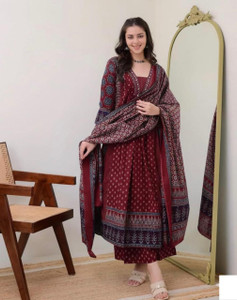 fashion hour Women Kurta Palazzo Dupatta Set