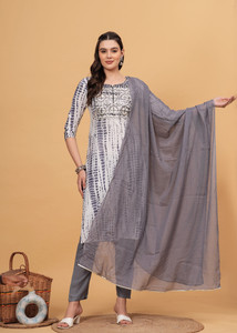 PSCHOICE Women Kurti Pant Dupatta Set