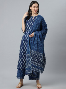 Amudee Fashion Women Kurti Palazzo Attached Dupatta Set