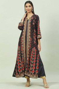 BIBA Women Kurta Ethnic Jacket Set