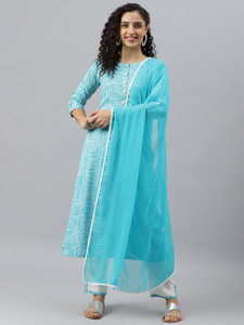 वी ट्रेडिशन महिलाओं के लिए  कुर्ता और ट्राउज़र सेट