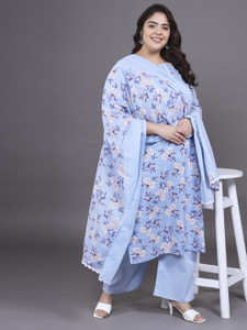 Tissu Women Kurta Palazzo Dupatta Set