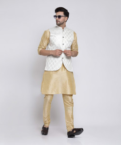 TS Lifestyle Men Kurta Churidar Ethnic Jacket Set