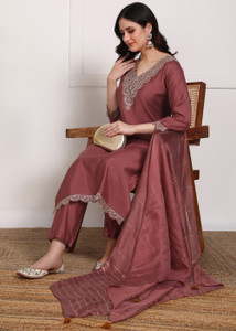 New Ethnic 4 You Embroidered Kurta, Salwar & Dupatta Set