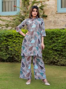 Indian Rani Women Ethnic Top Pant Set