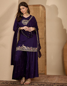 Skylee Women Kurta Sharara Dupatta Set