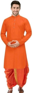StyleVault Men Kurta Dhoti Set