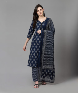 his&her Women Kurta Pant Dupatta Set