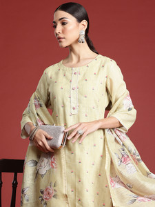 Indo Era Women Kurta Pant Dupatta Set