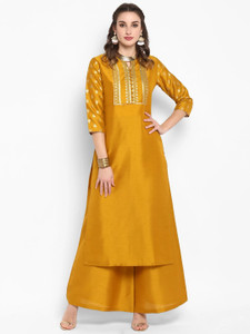 Janasya Women Kurta Palazzo Set