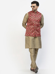 TS Lifestyle Men Kurta Churidar Ethnic Jacket Set