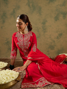 Indo Era Women Kurta Pant Dupatta Set