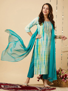 PSCHOICE Women Kurta Pant Dupatta Set