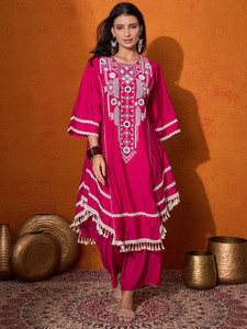 Sangria Women Kurta Palazzo Set