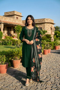NARI DREAM Women Kurta Pant Attached Dupatta Set
