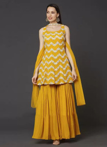 LH ENTERPRISE Women Kurta Sharara Dupatta Set