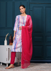 PSCHOICE Women Kurta Pant Dupatta Set