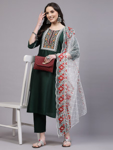 PILUDI Women Kurta Pant Dupatta Set