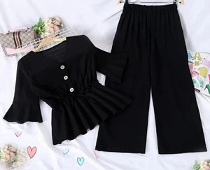 STAINLESSED Women Ethnic Top Palazzo Set