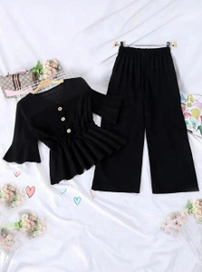 STAINLESSED Women Ethnic Top Palazzo Set