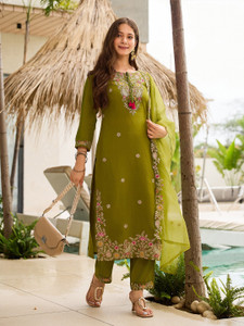Reelove Factory Women Kurta Pant Dupatta Set