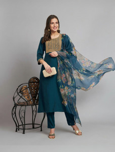 VredeVogel Women Kurta Pant Dupatta Set