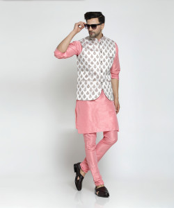 TS Lifestyle Men Kurta Pyjama Ethnic Jacket Set