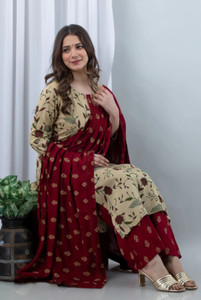 CHANDAFEB Women Kurta Pant Dupatta Set