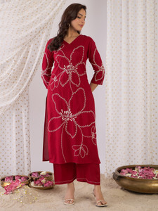 Indo Era Women Kurta Palazzo Set
