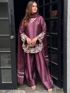 Shraddha Women Kurta Palazzo Dupatta Set