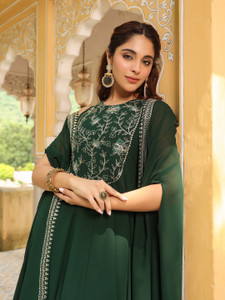 Janasya Women Kurta Cape Set