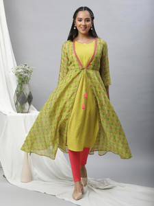 Aurelia Women Kurta Churidar Ethnic Jacket Set