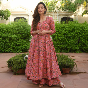 Bhawanaprint Women Kurta Palazzo Set