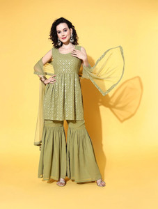 GERUA BY LIBAS Women Kurta Sharara Set