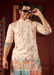 MENTIFIC Men Kurta Pyjama Set